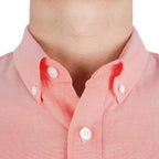 Men's Cotton Oxford Shirt - Small Lion Embroidery, Slim Fit, Full Button S - Shop Giordano