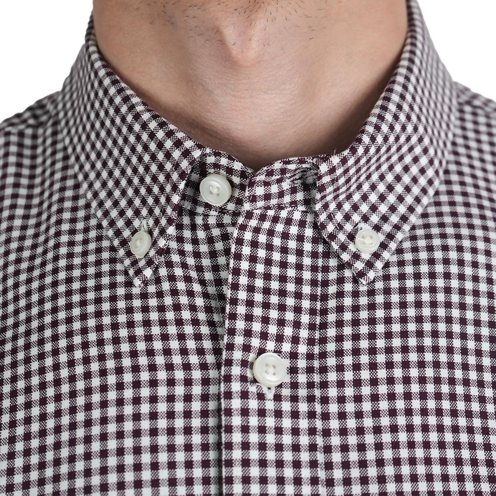 Men's Cotton Oxford Shirt - Small Lion Embroidery, Slim Fit, Full Button S - Shop Giordano