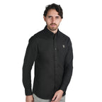 Men's Cotton Oxford Shirt - Small Lion Embroidery, Slim Fit, Full Button S - Shop Giordano