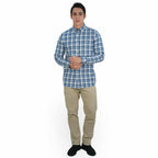 Men's Cotton Oxford Shirt - Small Lion Embroidery, Slim Fit, Full Button S - Shop Giordano