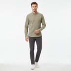 Men's Cotton Oxford Shirt - Small Lion Embroidery, Slim Fit, Full Button S - Shop Giordano