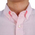 Men's Cotton Oxford Shirt - Small Lion Embroidery, Slim Fit, Full Button S - Shop Giordano