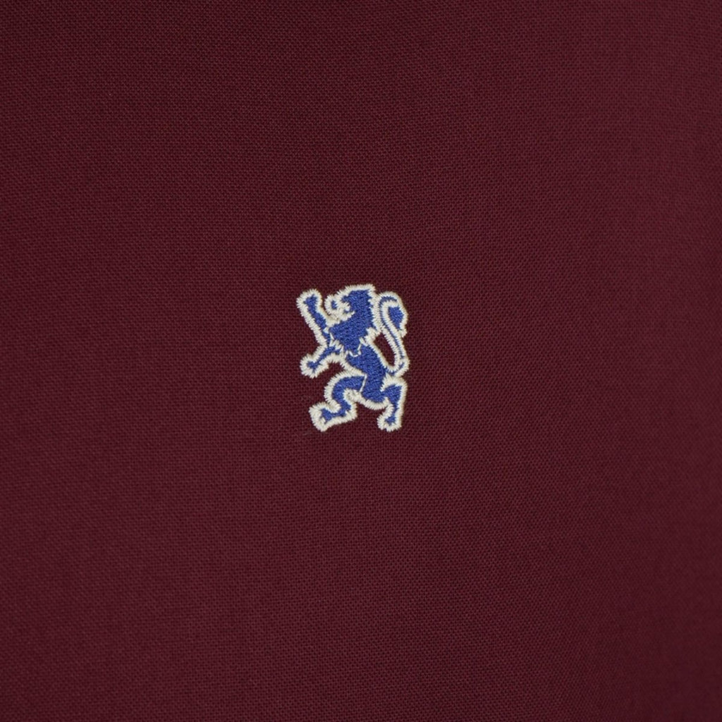 Men's Cotton Oxford Shirt - Small Lion Embroidery, Slim Fit, Full Button S - Shop Giordano