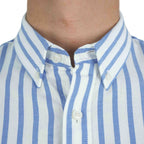 Men's Cotton Oxford Shirt - Small Lion Embroidery, Slim Fit, Full Button S - Shop Giordano