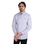 Men's Cotton Oxford Shirt - Small Lion Embroidery, Slim Fit, Full Button S - Shop Giordano