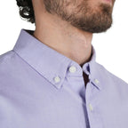 Men's Cotton Oxford Shirt - Small Lion Embroidery, Slim Fit, Full Button S - Shop Giordano