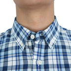 Men's Cotton Oxford Shirt - Small Lion Embroidery, Slim Fit, Full Button S - Shop Giordano