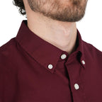 Men's Cotton Oxford Shirt - Small Lion Embroidery, Slim Fit, Full Button S - Shop Giordano