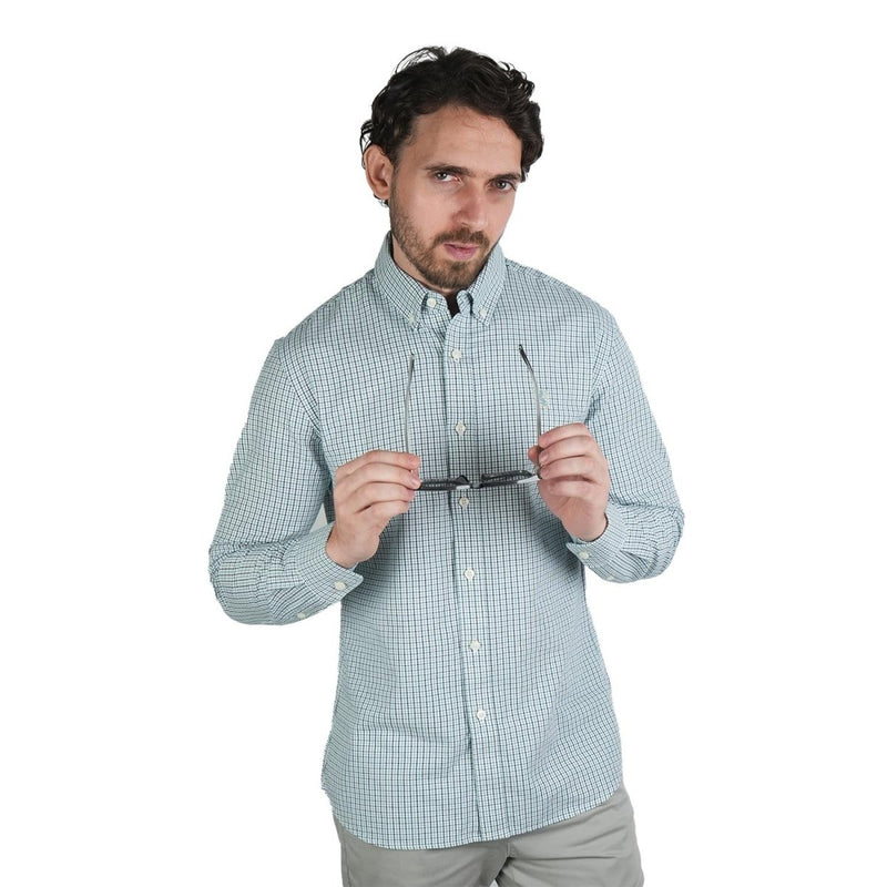 Men's Cotton Oxford Shirt - Small Lion Embroidery, Slim Fit, Full Button S - Shop Giordano