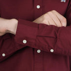 Men's Cotton Oxford Shirt - Small Lion Embroidery, Slim Fit, Full Button S - Shop Giordano