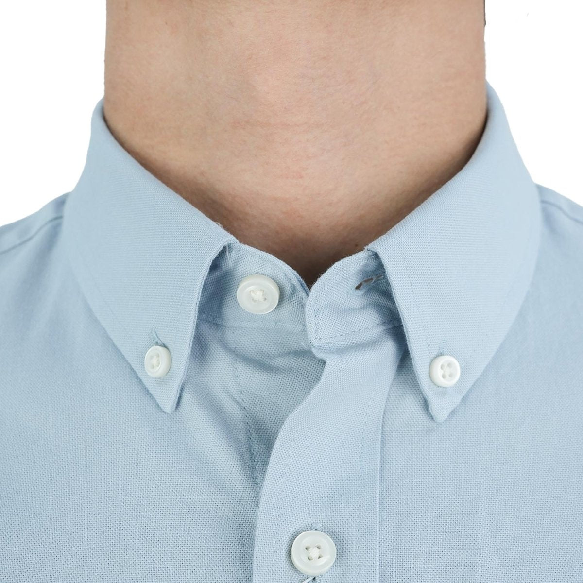 Men's Cotton Oxford Shirt - Small Lion Embroidery, Slim Fit, Full Button S - Shop Giordano