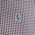 Men's Cotton Oxford Shirt - Small Lion Embroidery, Slim Fit, Full Button S - Shop Giordano