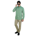 Men's Cotton Oxford Shirt - Small Lion Embroidery, Slim Fit, Full Button S - Shop Giordano