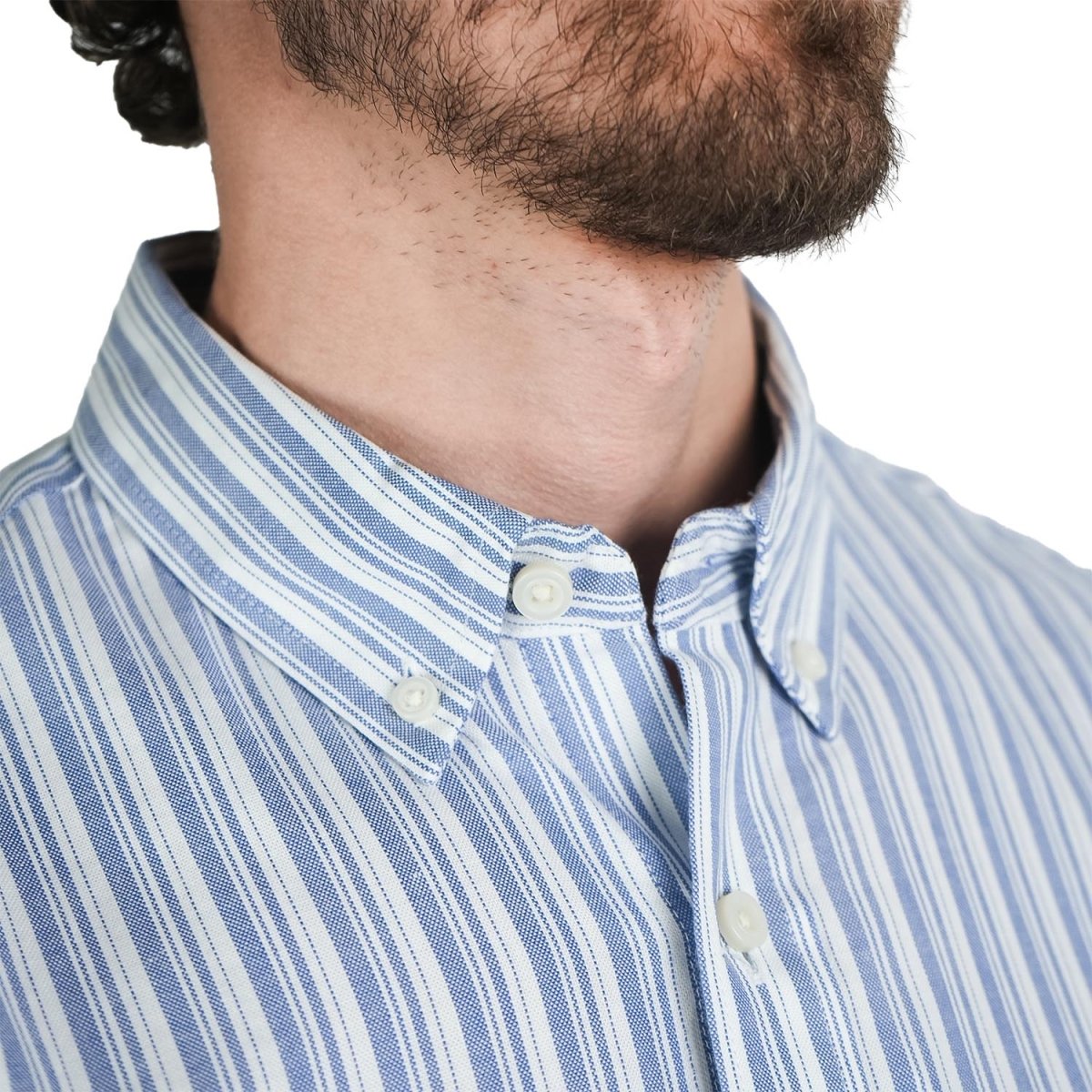 Men's Cotton Oxford Shirt - Small Lion Embroidery, Slim Fit, Full Button S - Shop Giordano