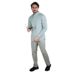 Men's Cotton Oxford Shirt - Small Lion Embroidery, Slim Fit, Full Button S - Shop Giordano