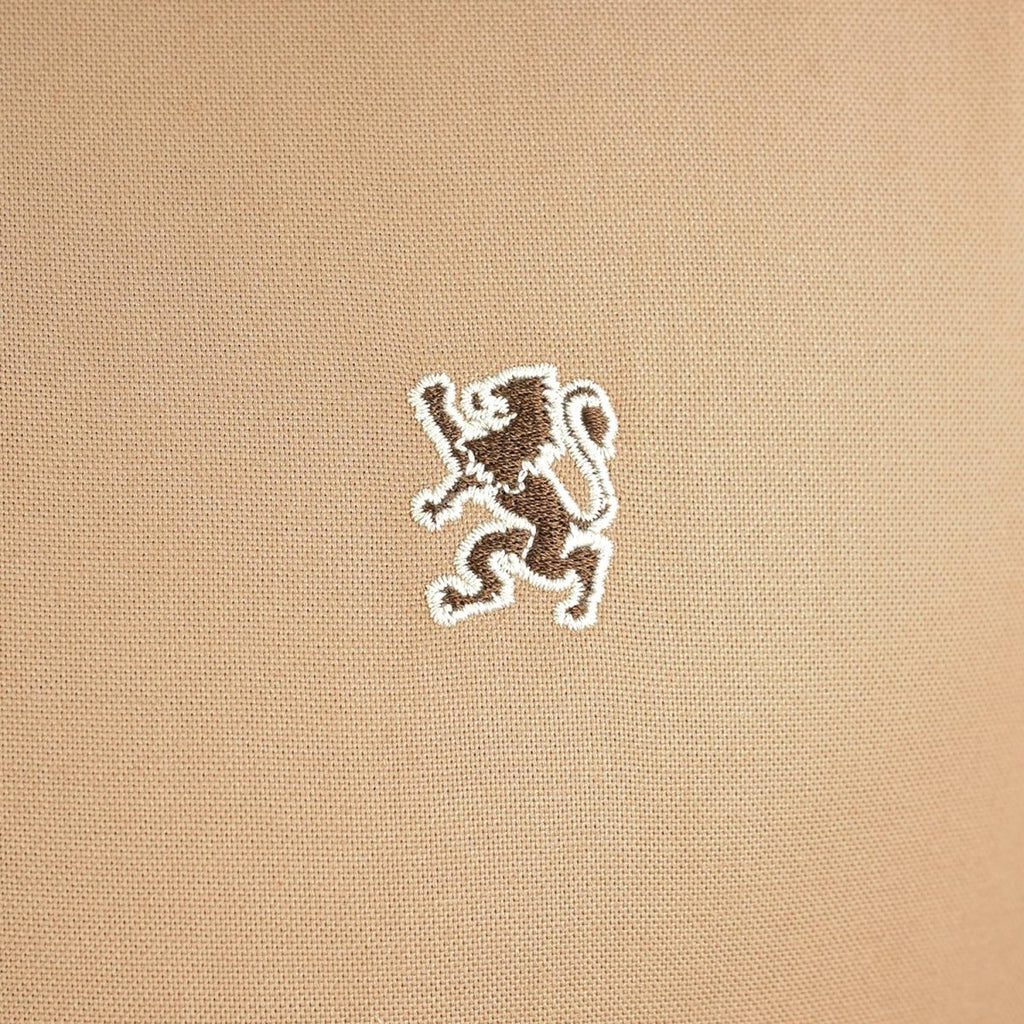 Men's Cotton Oxford Shirt - Small Lion Embroidery, Slim Fit, Full Button S - Shop Giordano