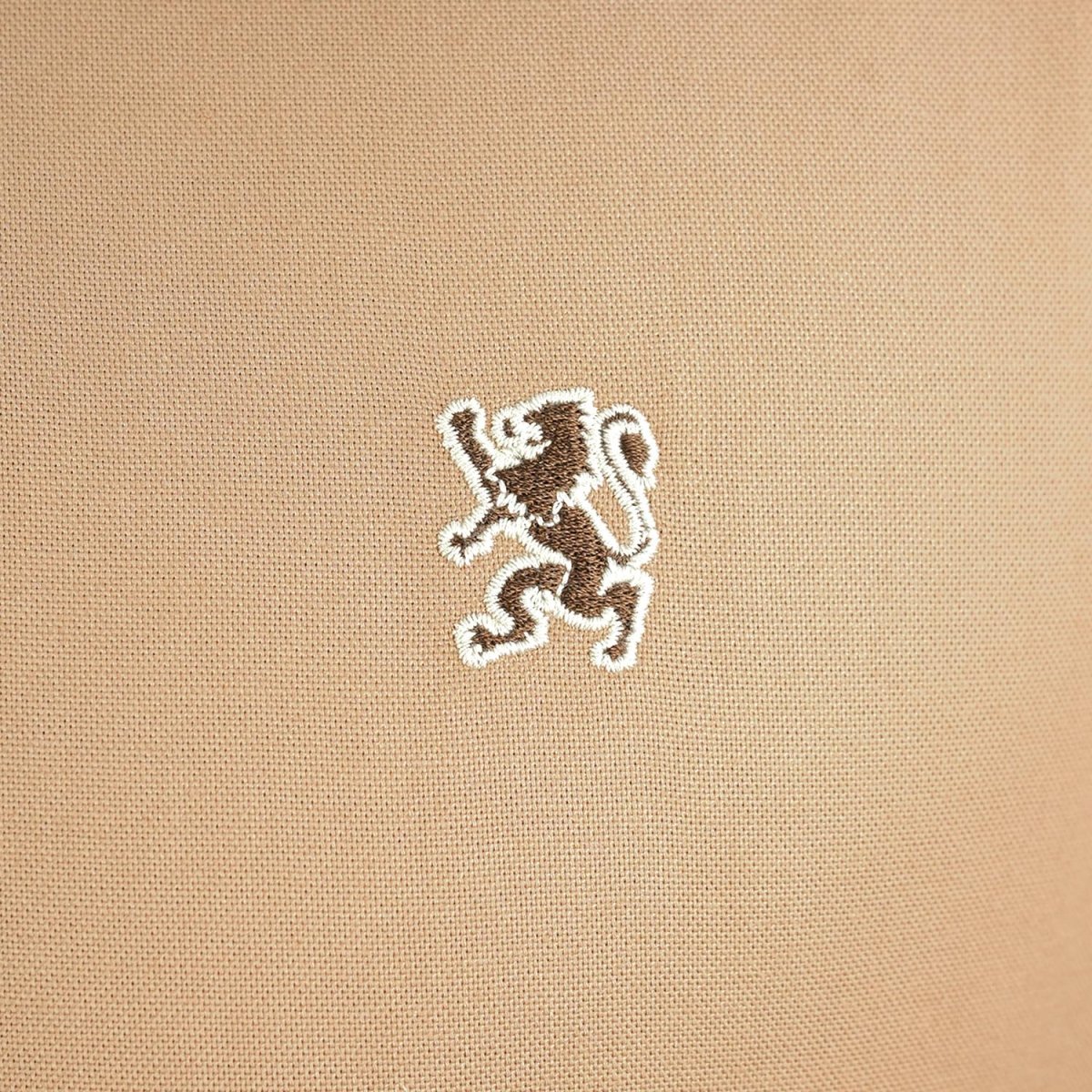 Men's Cotton Oxford Shirt - Small Lion Embroidery, Slim Fit, Full Button S - Shop Giordano