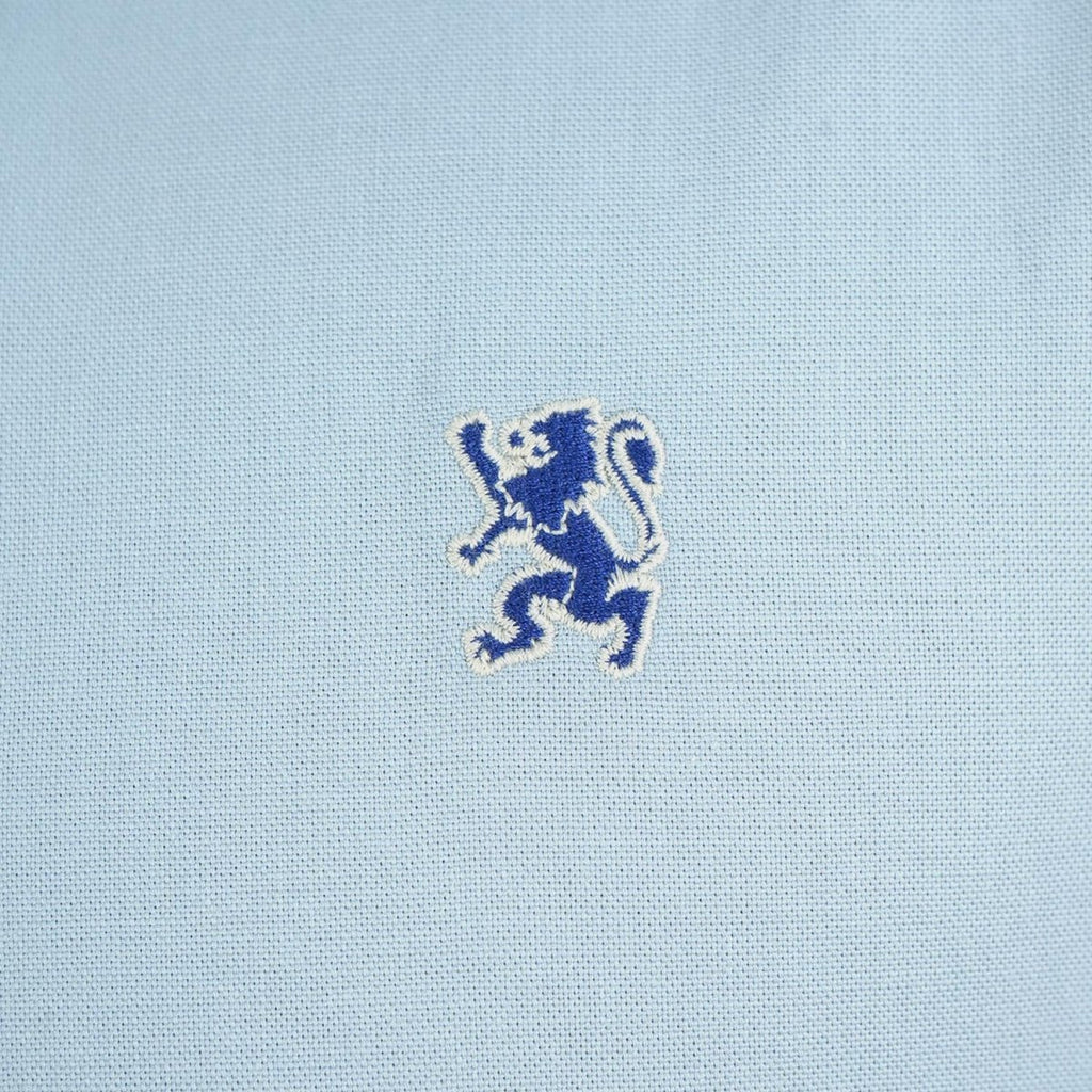 Men's Cotton Oxford Shirt - Small Lion Embroidery, Slim Fit, Full Button S - Shop Giordano