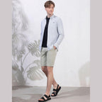 Men's Cotton Oxford Shirt - Small Lion Embroidery, Slim Fit, Full Button S - Shop Giordano