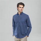 Men’S Cotton Oxford Wrinkle Free Long - Sleeve Shirt S - Shop Giordano