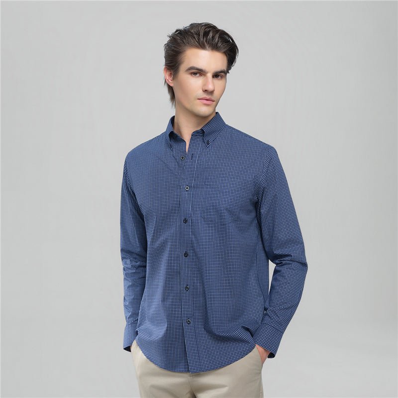 Men’S Cotton Oxford Wrinkle Free Long - Sleeve Shirt S - Shop Giordano