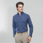 Men’S Cotton Oxford Wrinkle Free Long - Sleeve Shirt S - Shop Giordano