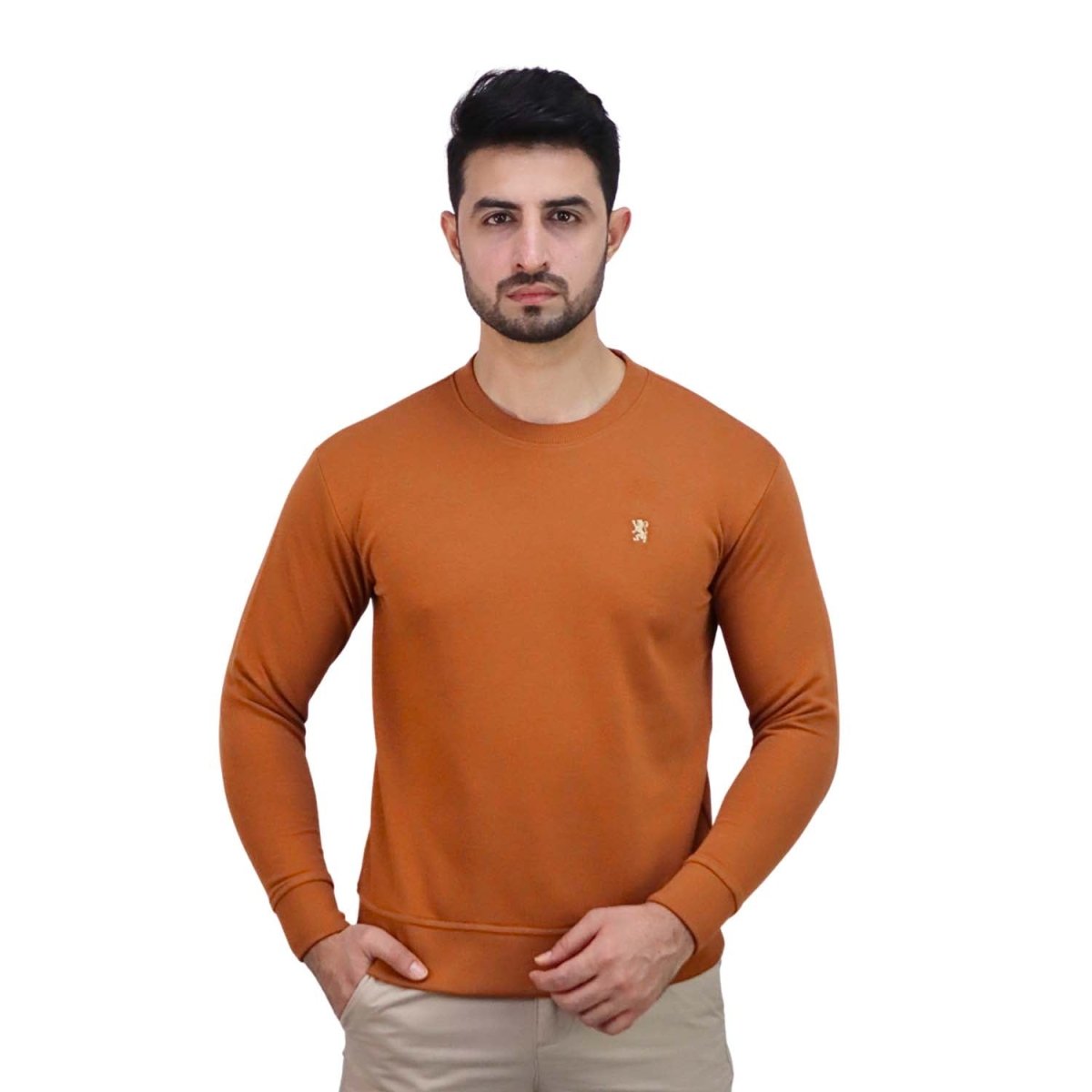 Men's Cotton Polyester French Terry Crew Neck Sweatshirt - Giordano