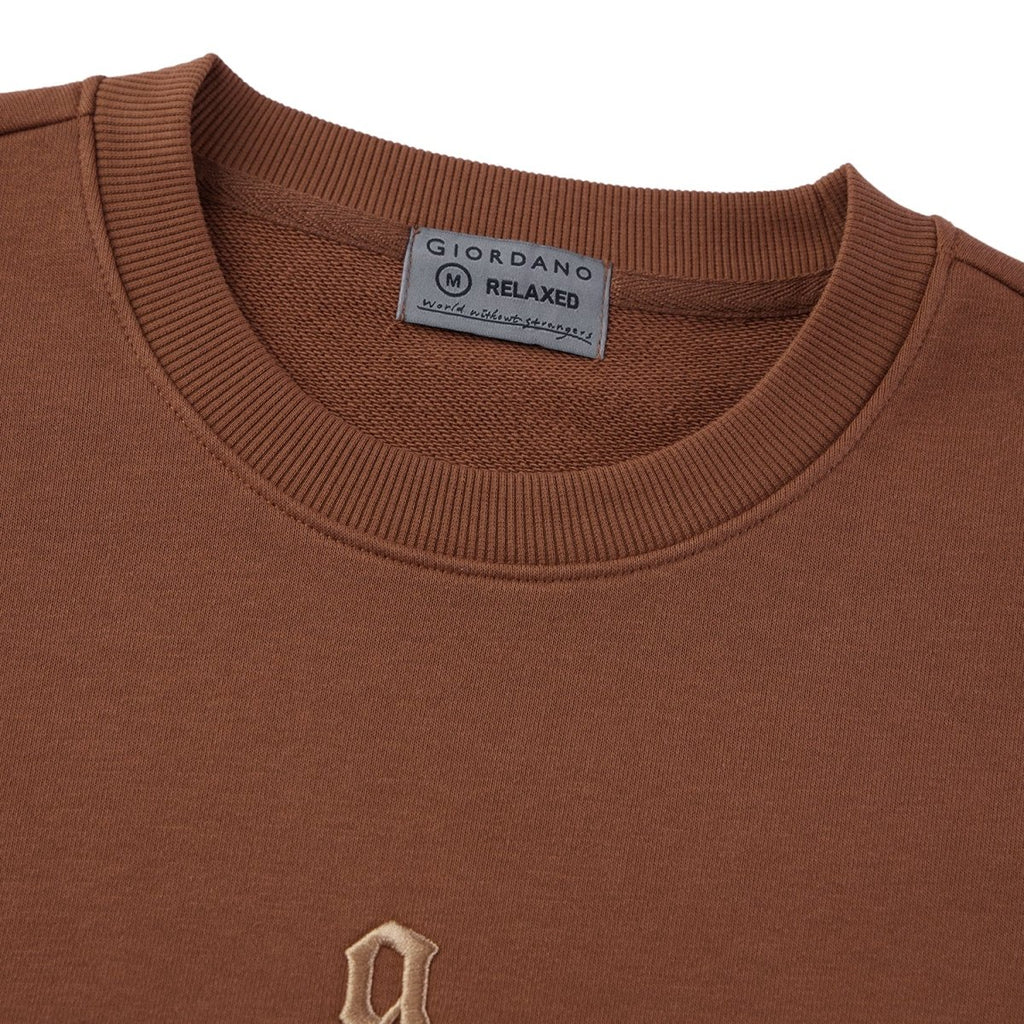 Giordano Men's Cotton Polyester French Terry Crew Neck Sweatshirt - Premium Sweatshirts