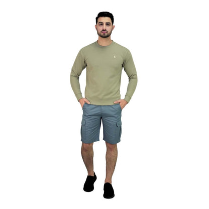 Men's Cotton Polyester French Terry Crew Neck Sweatshirt - Giordano