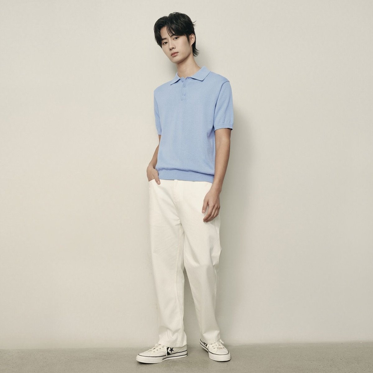 Men’S Cotton - Polyester Jersey Short Sleeve Polo Pullover | Korea Collection - Giordano