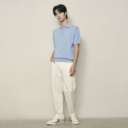 Men’S Cotton - Polyester Jersey Short Sleeve Polo Pullover | Korea Collection - Giordano