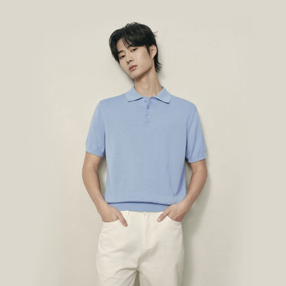Men’S Cotton - Polyester Jersey Short Sleeve Polo Pullover | Korea Collection - Giordano
