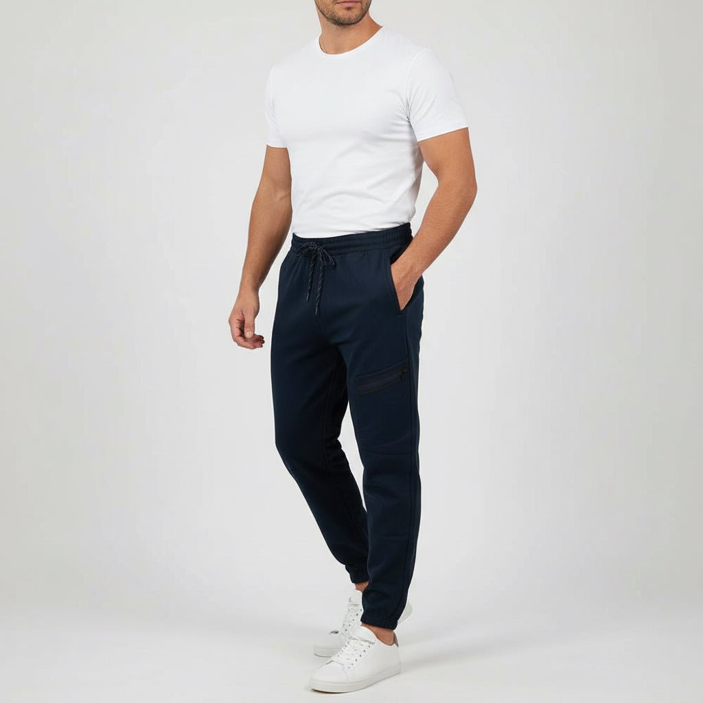 Men's Cotton Polyester Stretch Interlock Joggers - Relaxed Taper Fit S - Shop Giordano