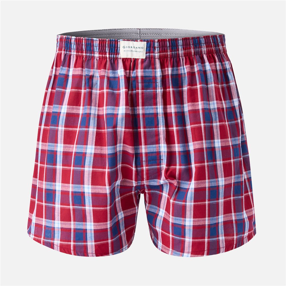 Giordano Men's Cotton Poplin Regular Fit Boxers 3Pcs Pack - Premium Briefs