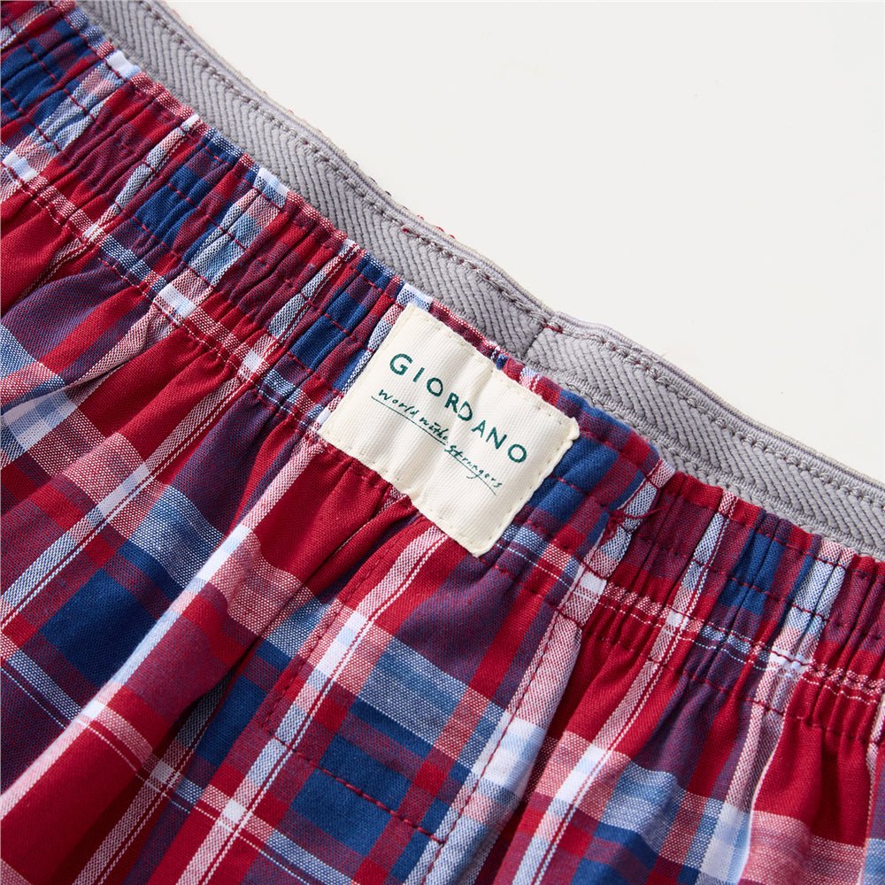 Giordano Men's Cotton Poplin Regular Fit Boxers 3Pcs Pack - Premium Briefs