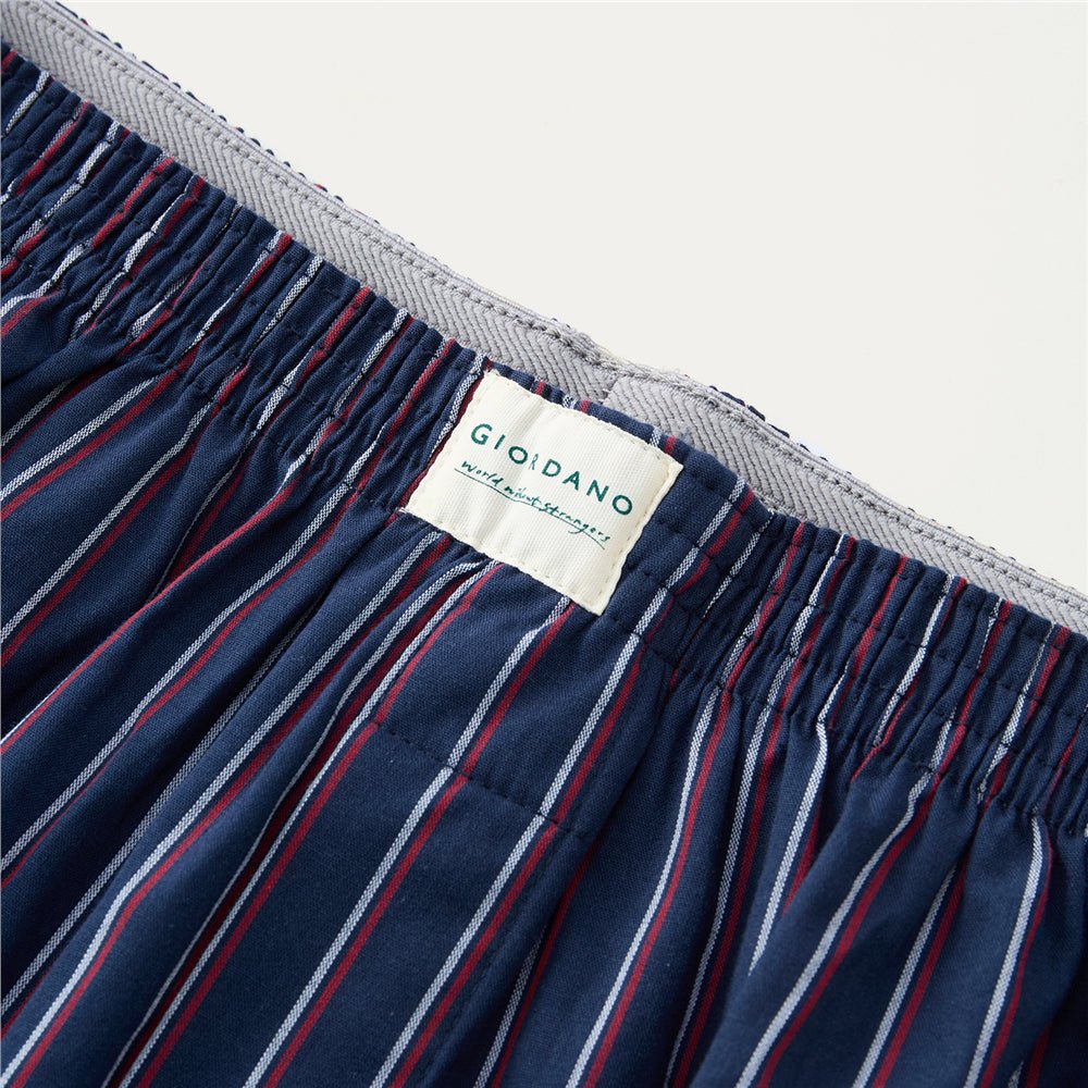 Giordano Men's Cotton Poplin Regular Fit Boxers 3Pcs Pack - Premium Briefs