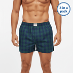 Men's Cotton Poplin Regular Fit Boxers 3Pcs Pack S - Shop Giordano