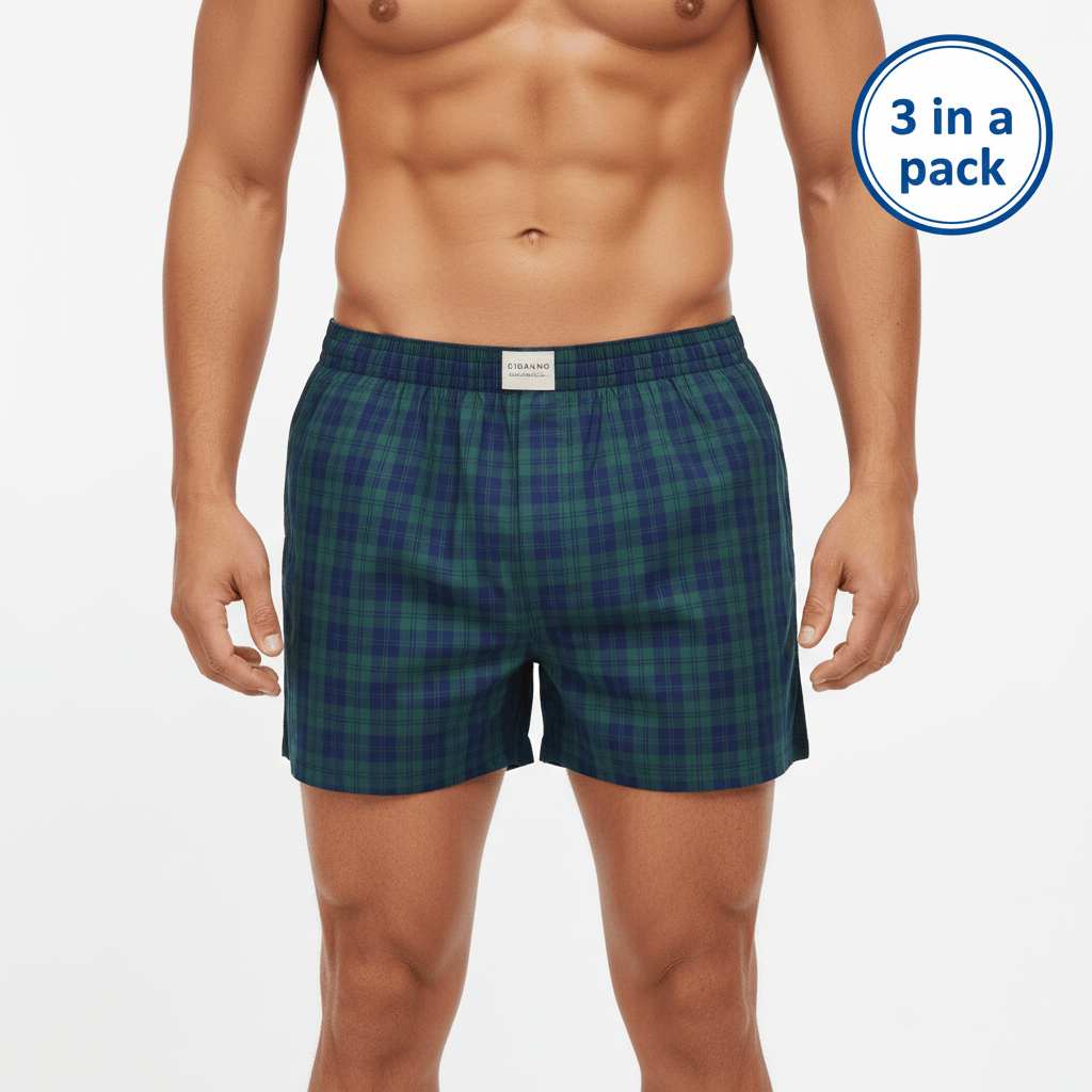 Men's Cotton Poplin Regular Fit Boxers 3Pcs Pack S - Shop Giordano