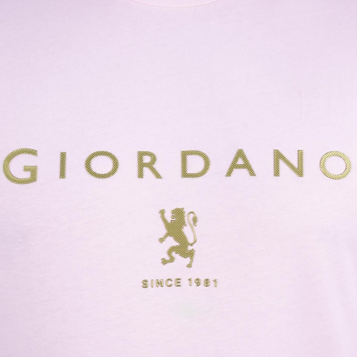 Men's Cotton Signature Print Slim Fit Tee - Giordano