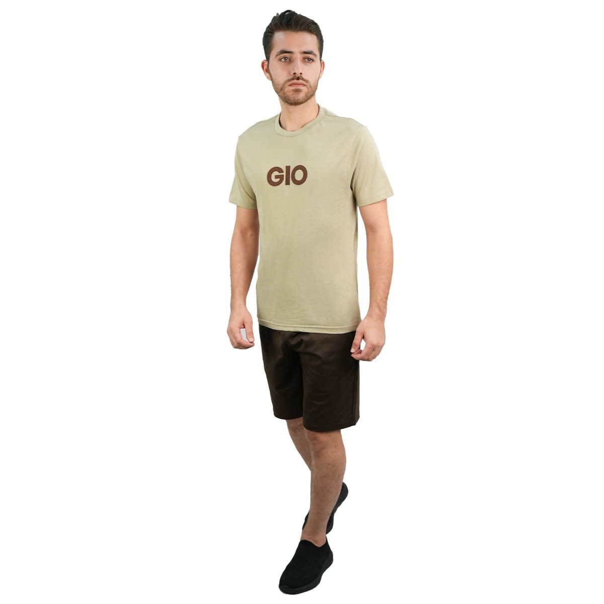 Men's Cotton Signature Print Slim Fit Tee - Giordano