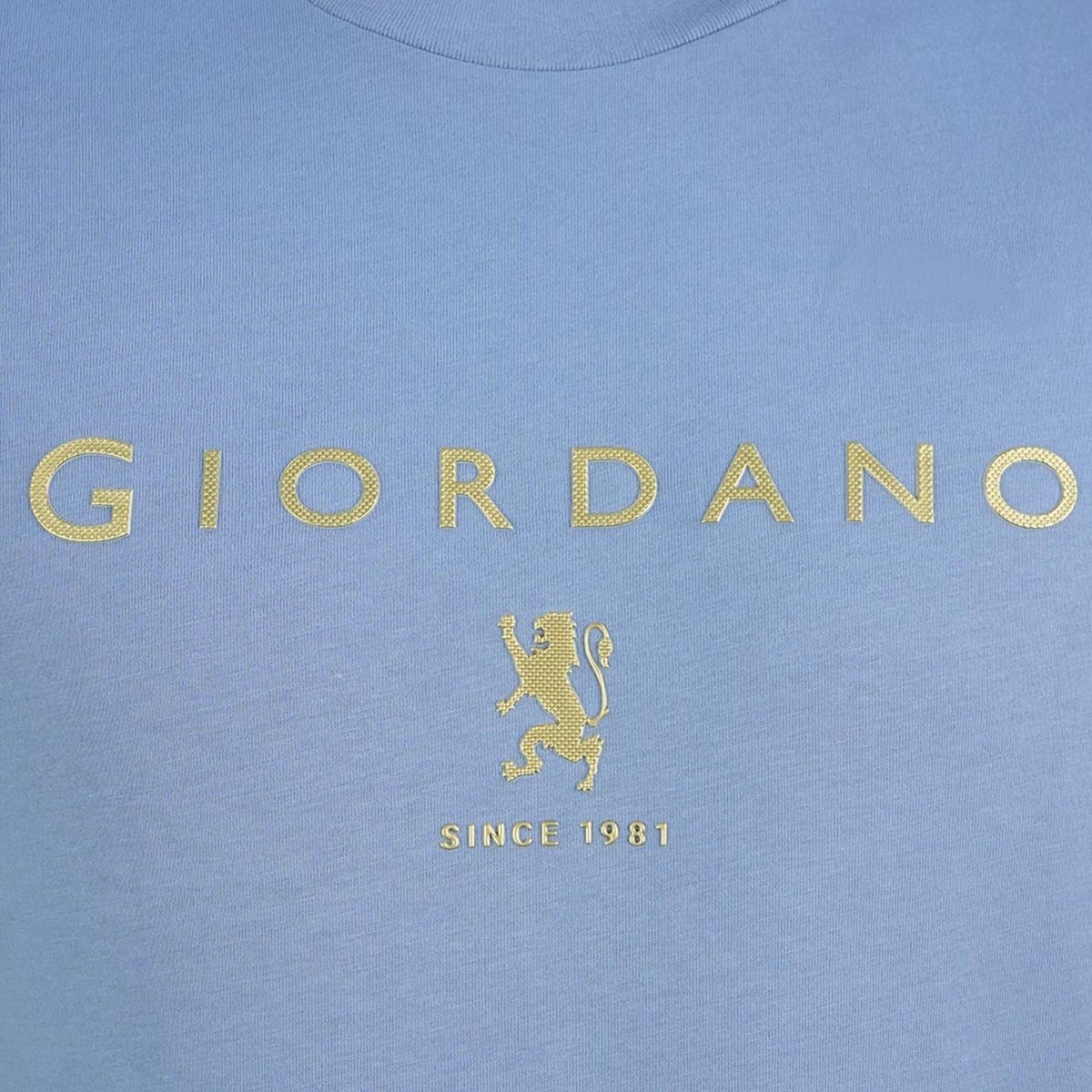 Men's Cotton Signature Print Slim Fit Tee - Giordano