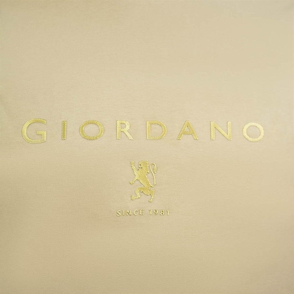Men's Cotton Signature Print Slim Fit Tee S - Shop Giordano