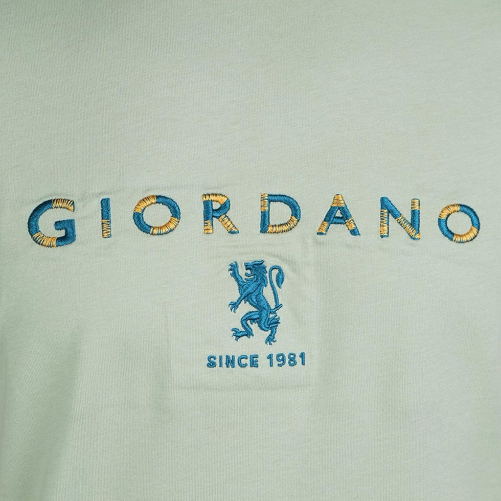 Men's Cotton Signature Print Slim Fit Tee S - Shop Giordano
