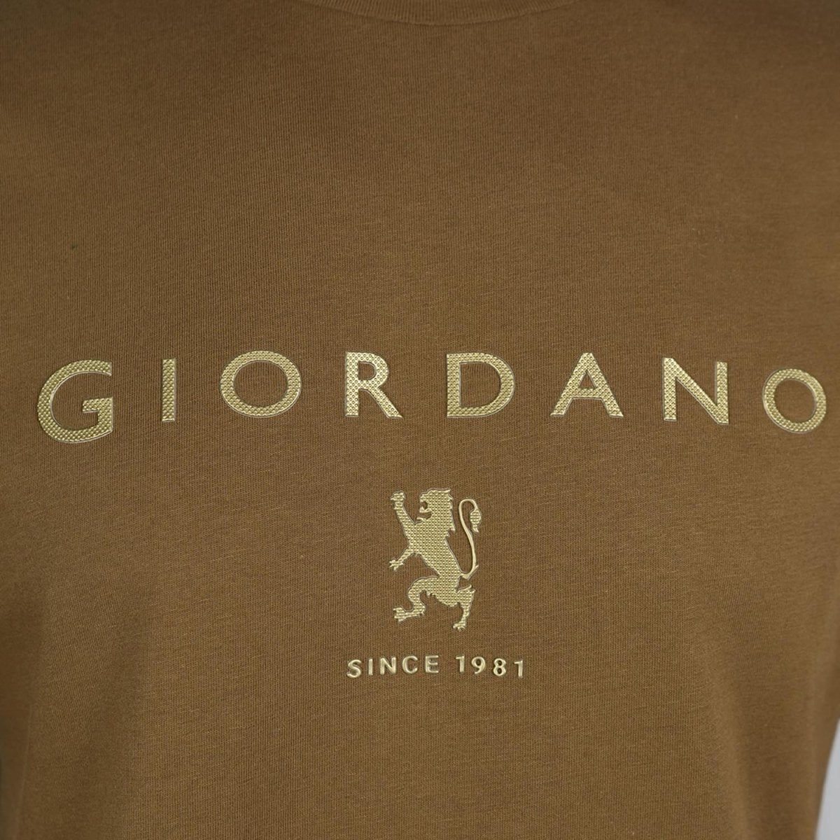 Men's Cotton Signature Print Slim Fit Tee S - Shop Giordano