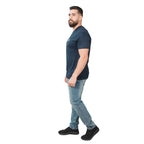 Men's Cotton Signature Print Slim Fit Tee S - Shop Giordano