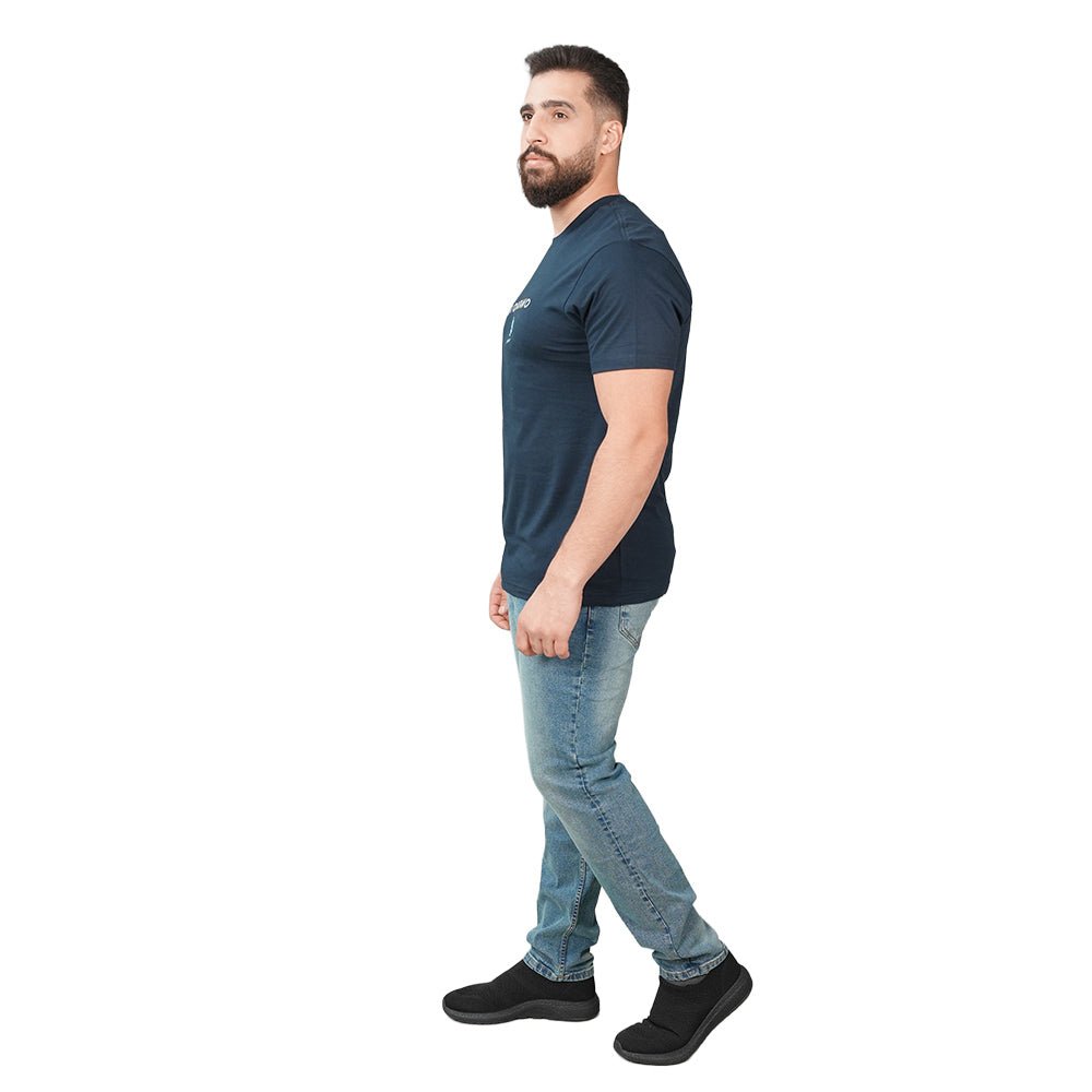 Men's Cotton Signature Print Slim Fit Tee S - Shop Giordano