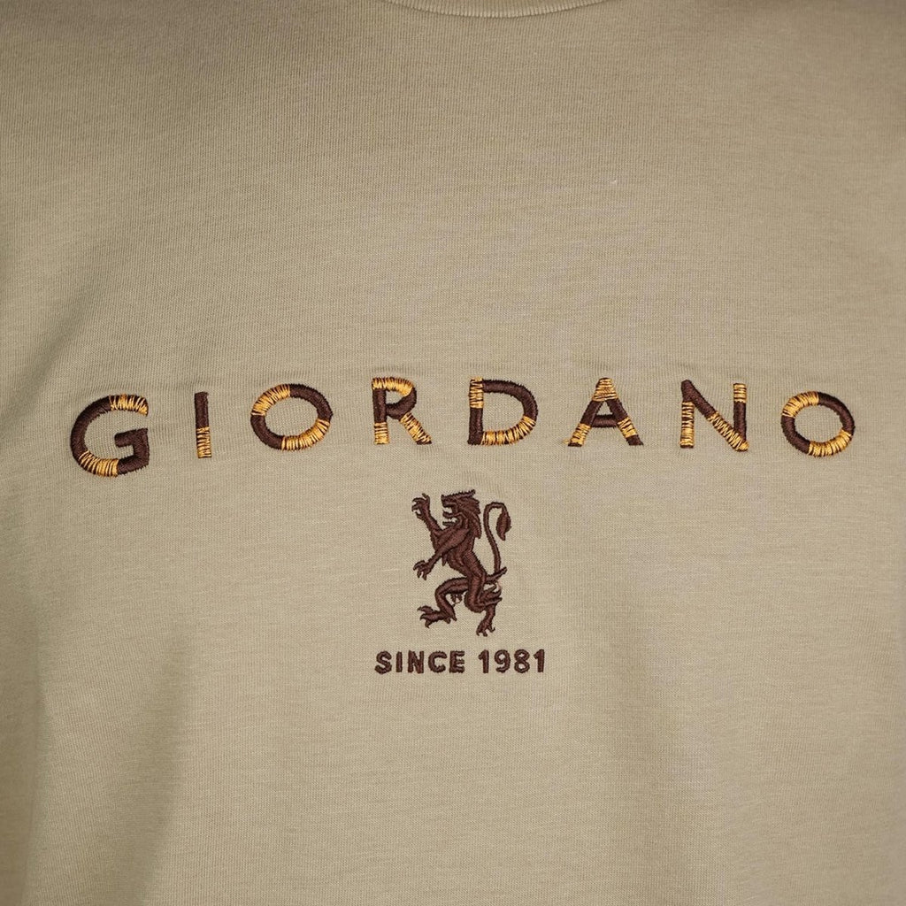 Men's Cotton Signature Print Slim Fit Tee S - Shop Giordano