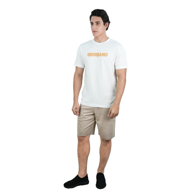 Men's Cotton Signature Print Tee S - Shop Giordano