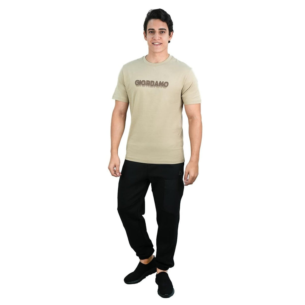 Men's Cotton Signature Print Tee S - Shop Giordano