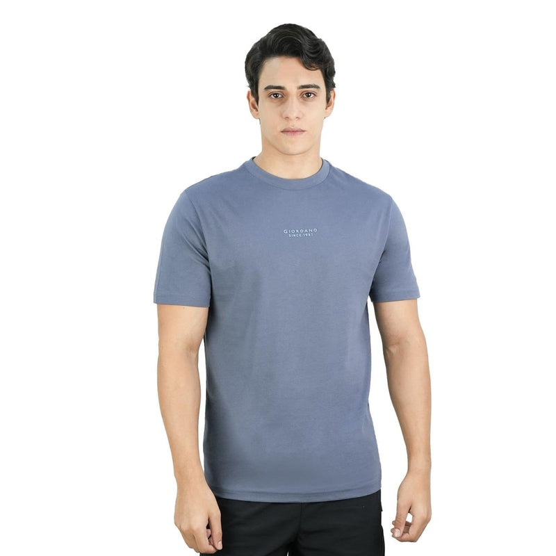 Men's Cotton Signature Print Tee S - Shop Giordano